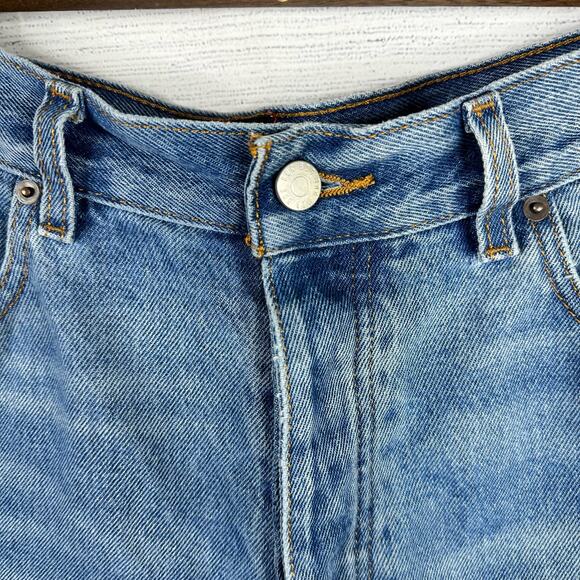 BDG Womens size 31 Denim Cut Off Raw Hem High Waist Button Fly Jean Shorts - Picture 5 of 11